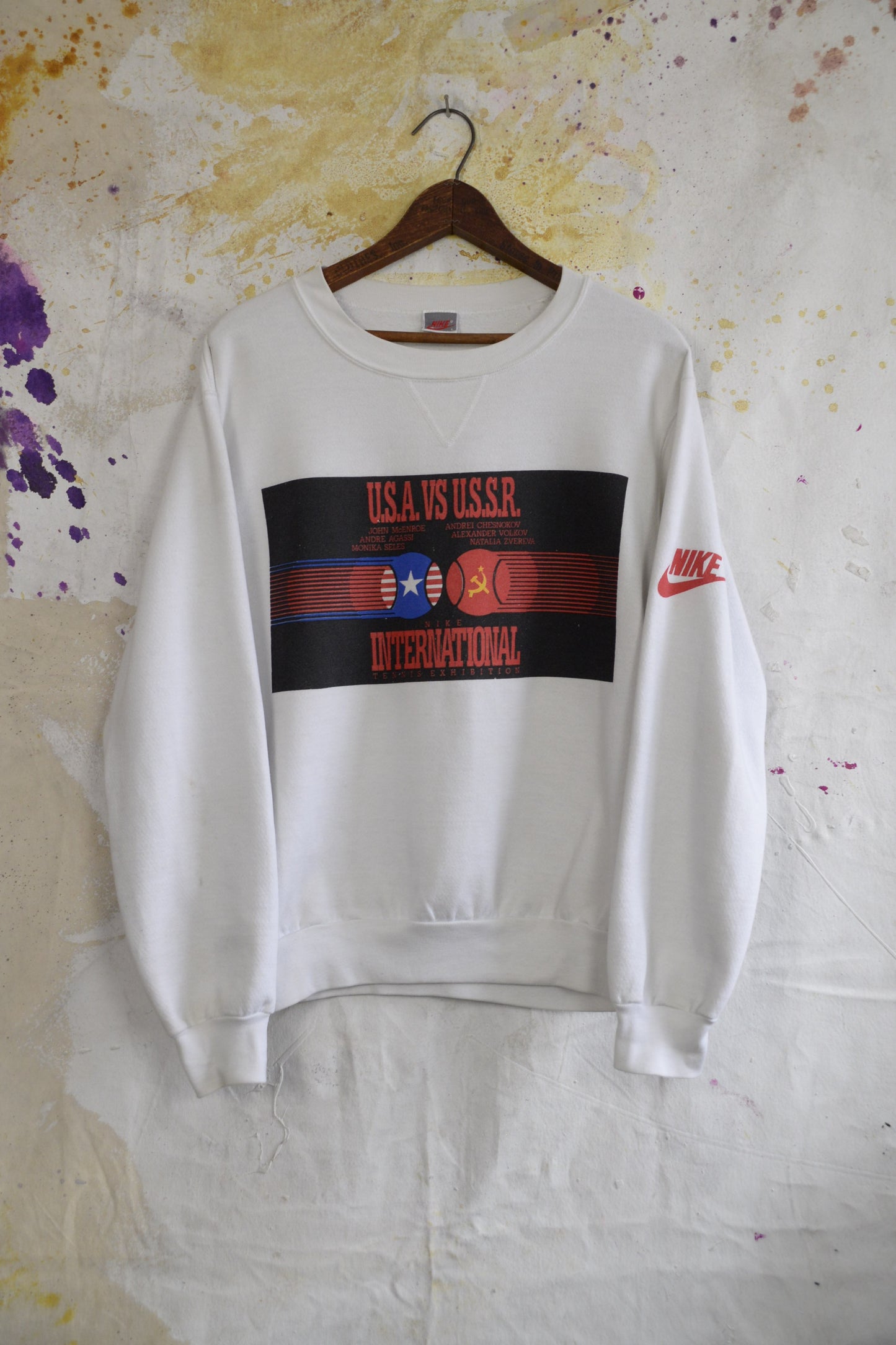 1970's NIKE U.S.A. VS U.S.S.R International Tennis Exhibition Sweater