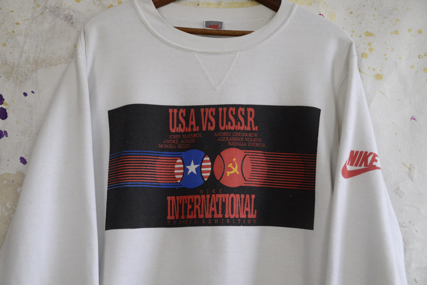 1970's NIKE U.S.A. VS U.S.S.R International Tennis Exhibition Sweater