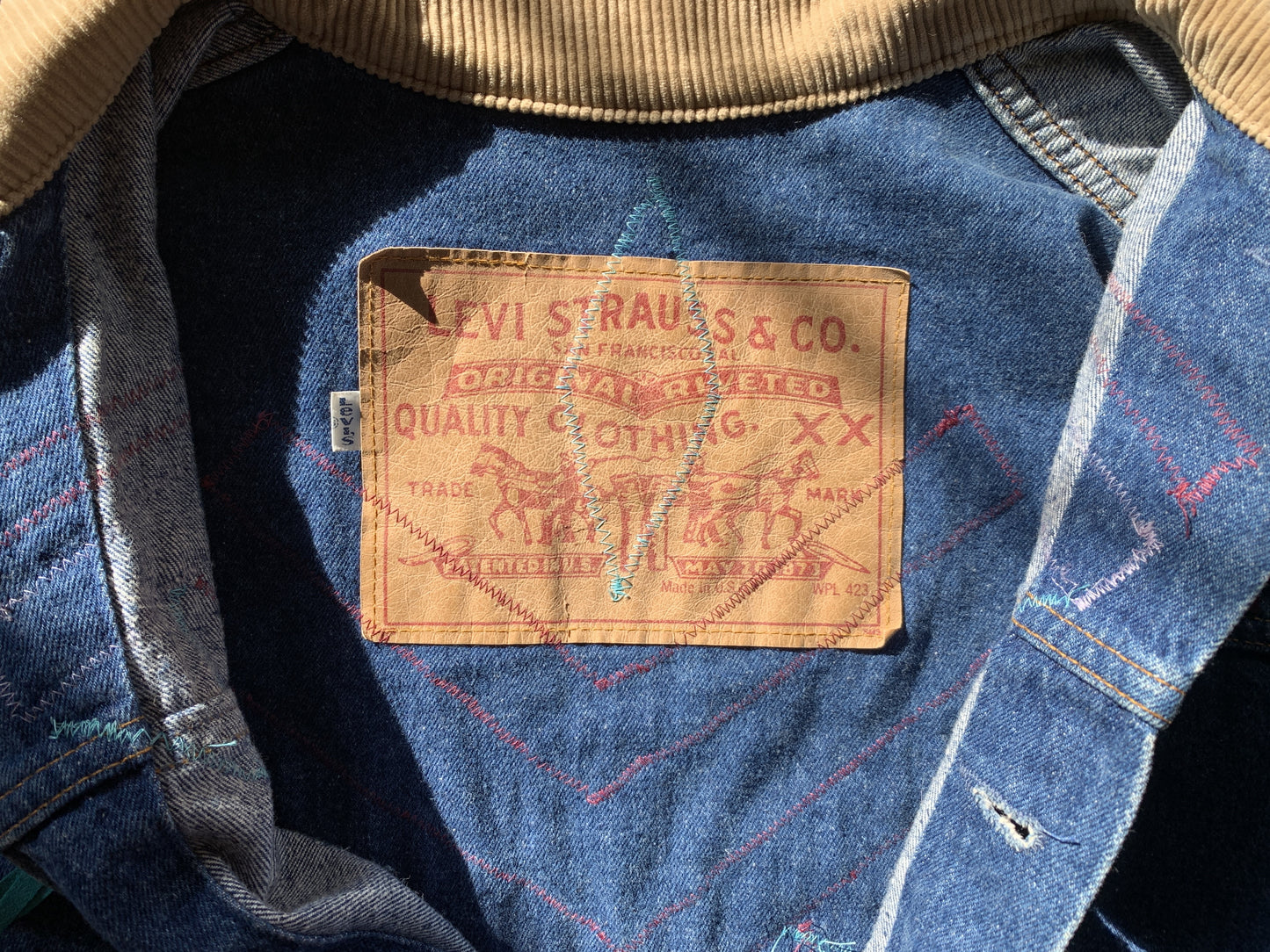 1996 LEVIS Duster with Corduroy collar and cuffs